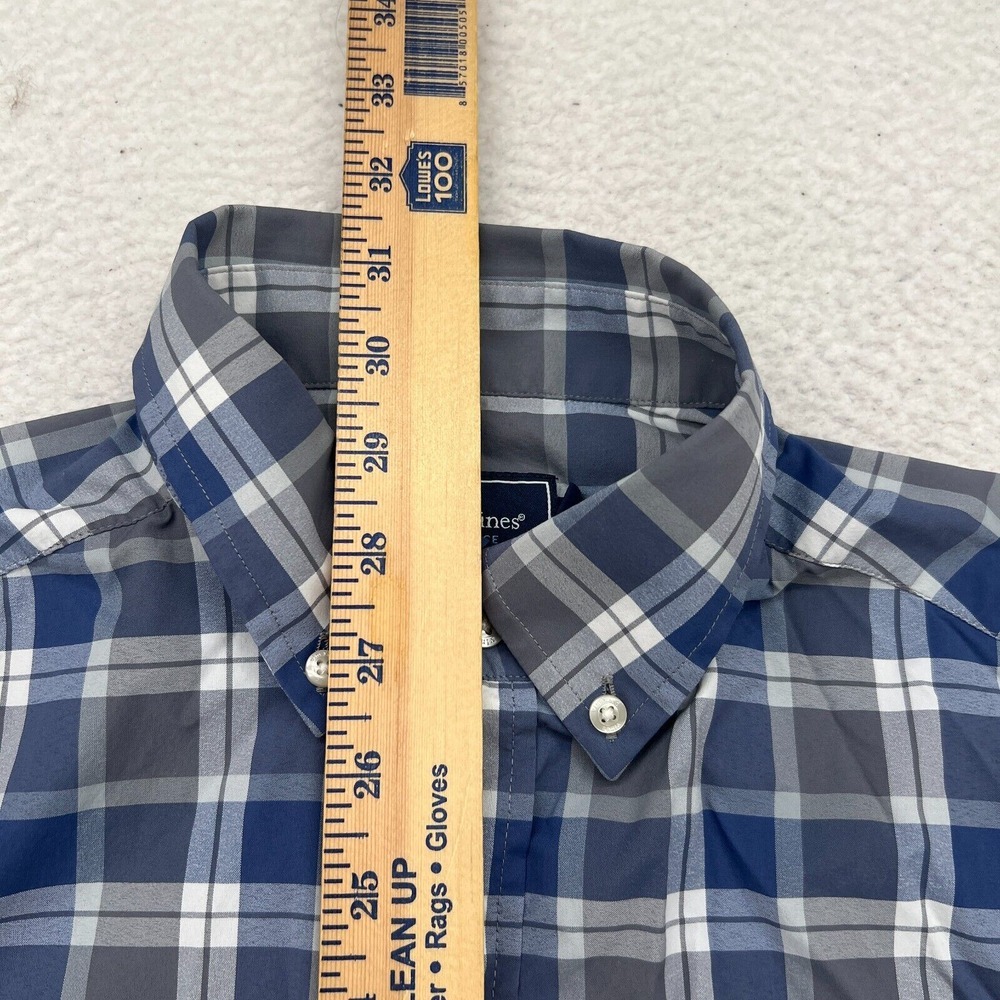 Vineyard Vines Shirt Mens Small Blue Performance Classic Fit Murray Plaid - Picture 5 of 10